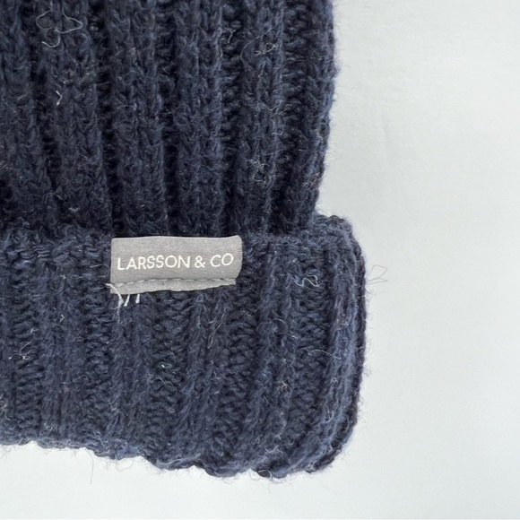LARSSON & CO SPIRIT OF SCANDINAVIA, WARM BEANIE SET,BEIGE & NAVY BLUE, ONE SIZE - Picture 12 of 16